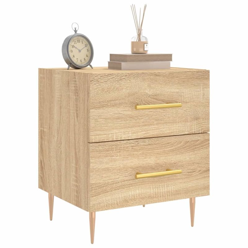 Casa si Gradina - Mobilier - Comode si corpuri - Noptiere - Noptiera, stejar sonoma, 40x35x47,5 cm, lemn compozit - Infinity.ro