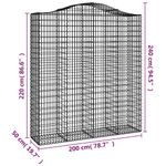 Casa si Gradina - Gradina si terasa - Garduri, panouri si accesorii - Cosuri gabion arcuite, 12 buc 200x50x220/240cm, fier galvanizat - Infinity.ro