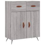 Casa si Gradina - Mobilier - Comode si corpuri - Comode - Dulap inalt, gri sonoma, 69,5x34x180 cm, lemn compozit - Infinity.ro
