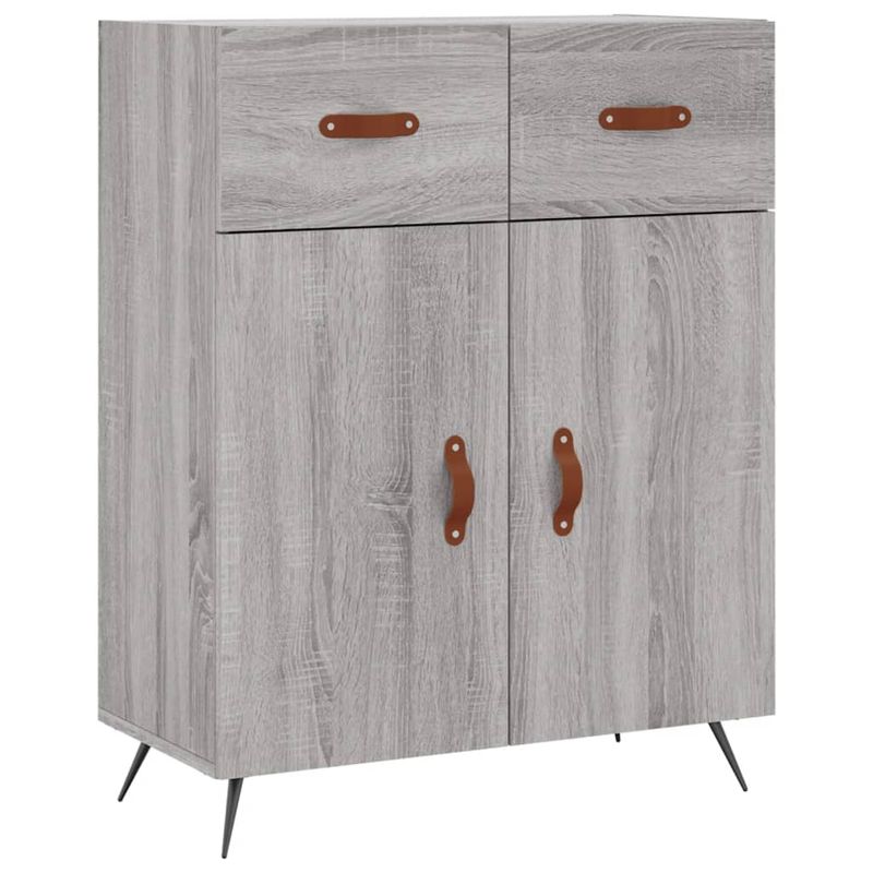 Casa si Gradina - Mobilier - Comode si corpuri - Comode - Dulap inalt, gri sonoma, 69,5x34x180 cm, lemn compozit - Infinity.ro