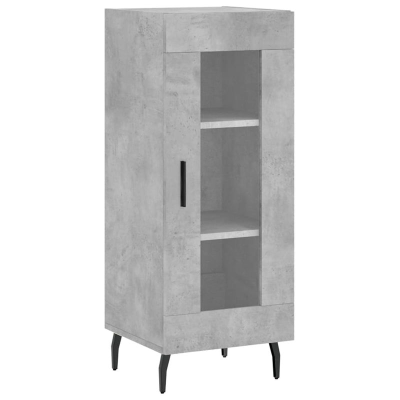 Casa si Gradina - Mobilier - Comode si corpuri - Comode - Dulap inalt, gri beton, 34,5x34x180 cm, lemn prelucrat - Infinity.ro