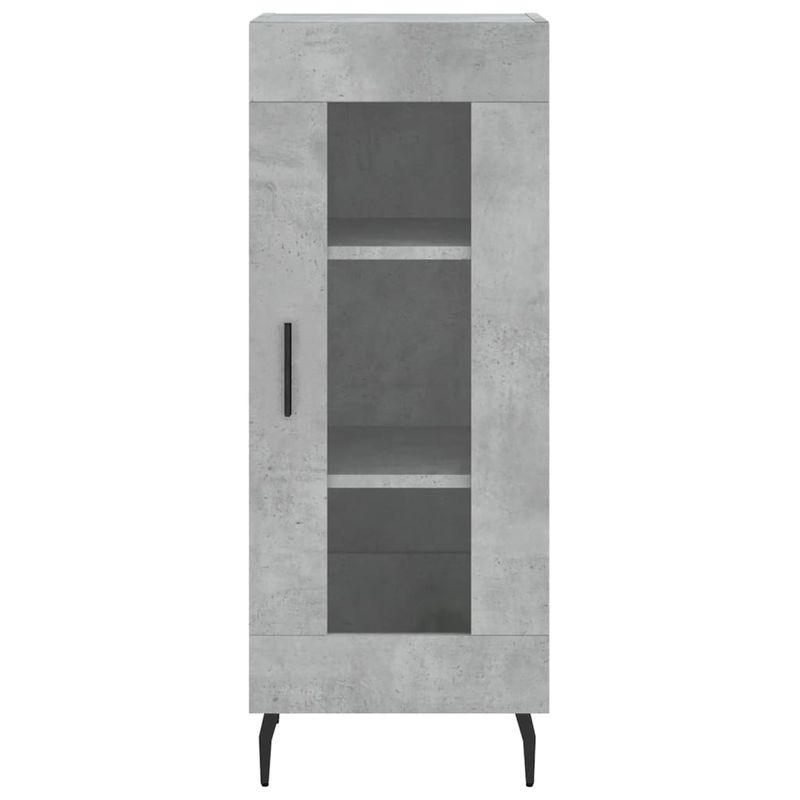 Casa si Gradina - Mobilier - Comode si corpuri - Comode - Dulap inalt, gri beton, 34,5x34x180 cm, lemn prelucrat - Infinity.ro