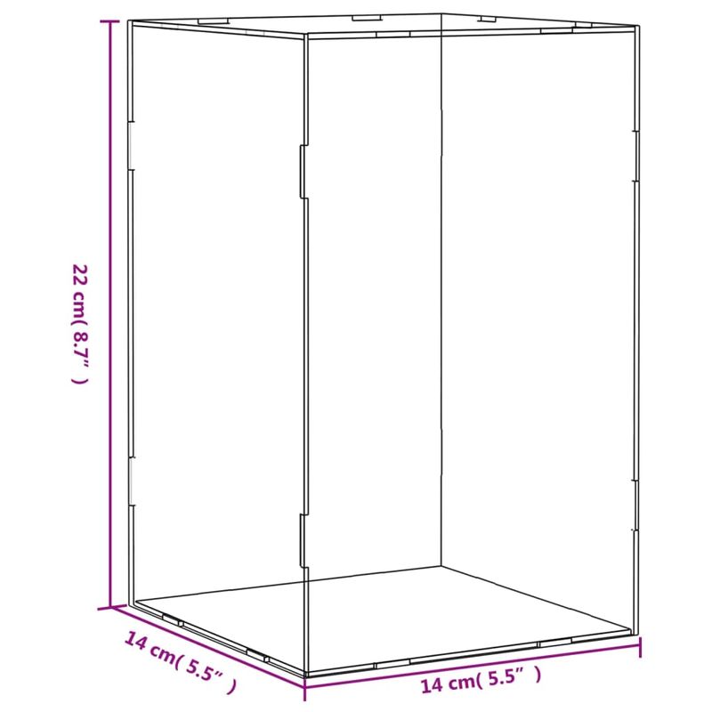 Casa si Gradina - Mobilier - Organizare si depozitare - Cutii depozitare - Cutie de prezentare, transparent, 14x14x22 cm, acril - Infinity.ro
