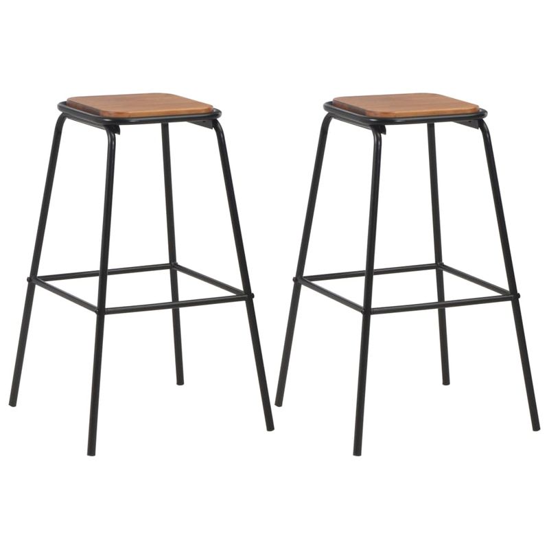 Casa si Gradina - Mobilier - Seturi de mobilier - Seturi bucatarie - Set mobilier de bar, 3 piese, maro-negru, otel - Infinity.ro