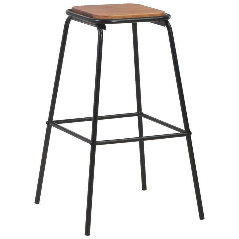 Casa si Gradina - Mobilier - Seturi de mobilier - Seturi bucatarie - Set mobilier de bar, 3 piese, maro-negru, otel - Infinity.ro