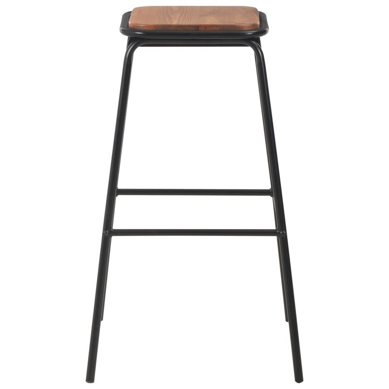 Casa si Gradina - Mobilier - Seturi de mobilier - Seturi bucatarie - Set mobilier de bar, 3 piese, maro-negru, otel - Infinity.ro