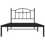 Casa si Gradina - Mobilier - Paturi si accesorii - Paturi - Cadru de pat din metal cu tablie, negru, 100x200 cm - Infinity.ro