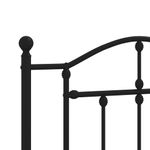 Casa si Gradina - Mobilier - Paturi si accesorii - Paturi - Cadru de pat din metal cu tablie, negru, 100x200 cm - Infinity.ro