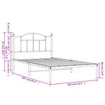 Casa si Gradina - Mobilier - Paturi si accesorii - Paturi - Cadru de pat din metal cu tablie, negru, 100x200 cm - Infinity.ro