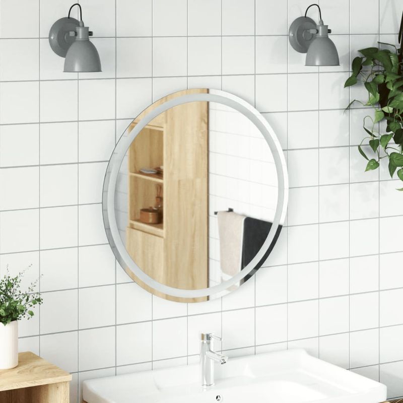 Casa si Gradina - Decoratiuni - Oglinzi - Oglinda de baie cu LED, 70 cm, rotunda - Infinity.ro