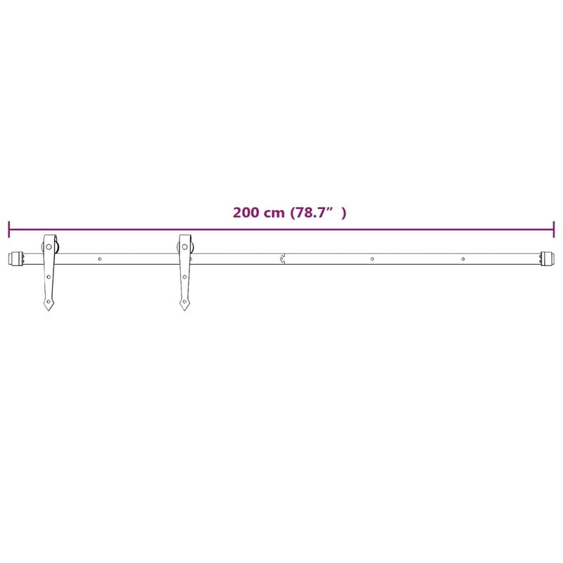 Casa si Gradina - Constructii - Usi interior, exterior si garaj - Usi interior - Usa glisanta cu set de feronerie 95x210 cm, lemn masiv de pin - Infinity.ro