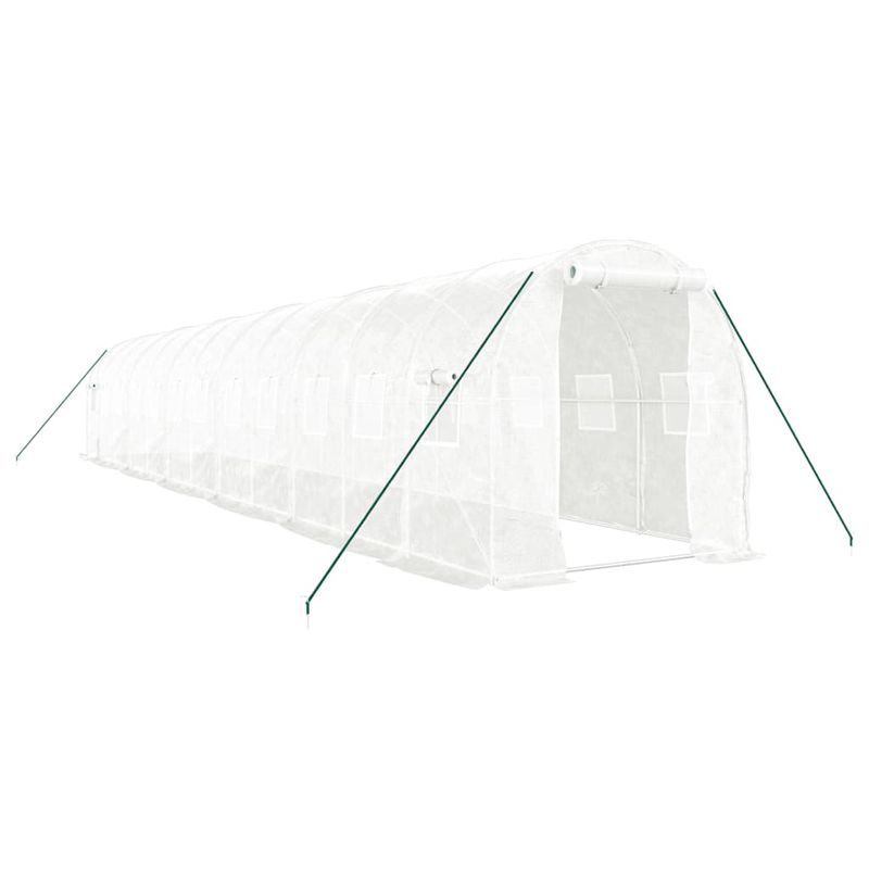 Casa si Gradina - Gradinarit si plante - Sere si solarii - Sera cu cadru din otel, alb, 24 m², 12x2x2 m - Infinity.ro