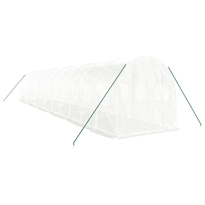 Casa si Gradina - Gradinarit si plante - Sere si solarii - Sera cu cadru din otel, alb, 24 m², 12x2x2 m - Infinity.ro