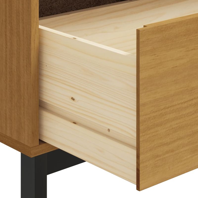 Casa si Gradina - Mobilier - Comode si corpuri - Comode - Dulap cu usi din sticla „FLAM”, 80x40x180 cm, lemn masiv de pin - Infinity.ro