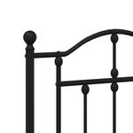 Casa si Gradina - Mobilier - Paturi si accesorii - Accesorii paturi - Tablie de pat metalica, negru, 160 cm - Infinity.ro