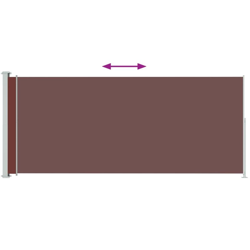 Casa si Gradina - Gradina si terasa - Umbrele si pavilioane - Umbrele - Copertina laterala retractabila de terasa, maro, 180x500 cm - Infinity.ro