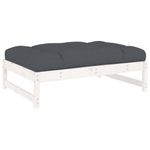 Casa si Gradina - Gradina si terasa - Mobilier exterior - Seturi mobila gradina - Set mobilier relaxare gradina&perne 6 piese alb lemn masiv pin - Infinity.ro