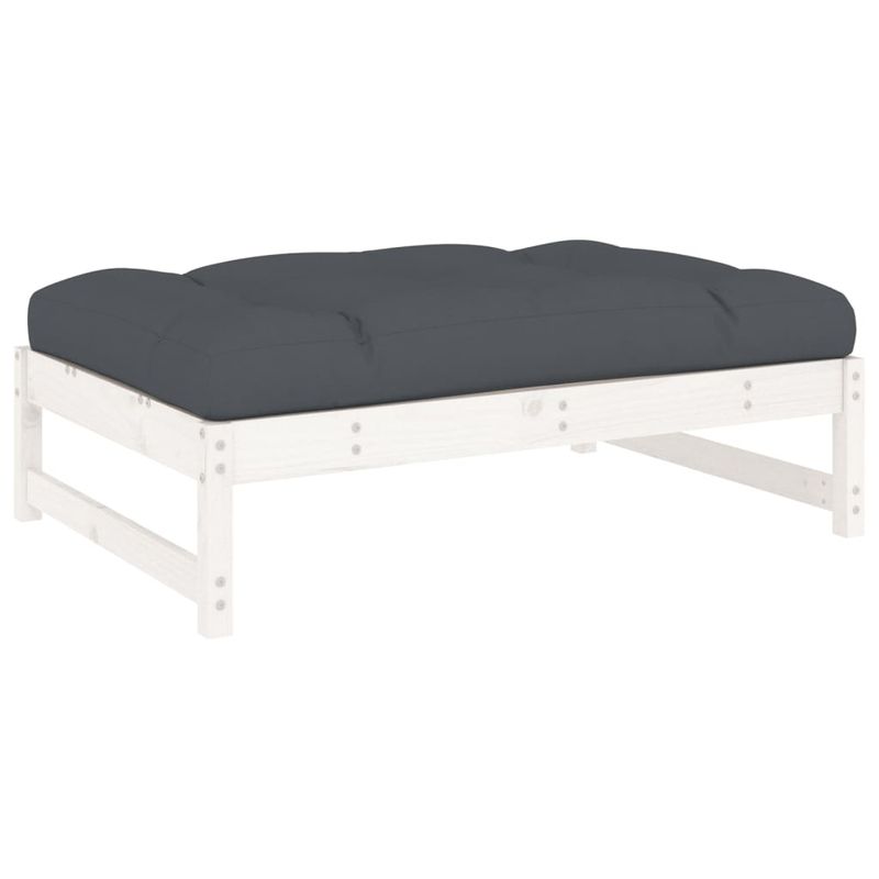 Casa si Gradina - Gradina si terasa - Mobilier exterior - Seturi mobila gradina - Set mobilier relaxare gradina&perne 6 piese alb lemn masiv pin - Infinity.ro