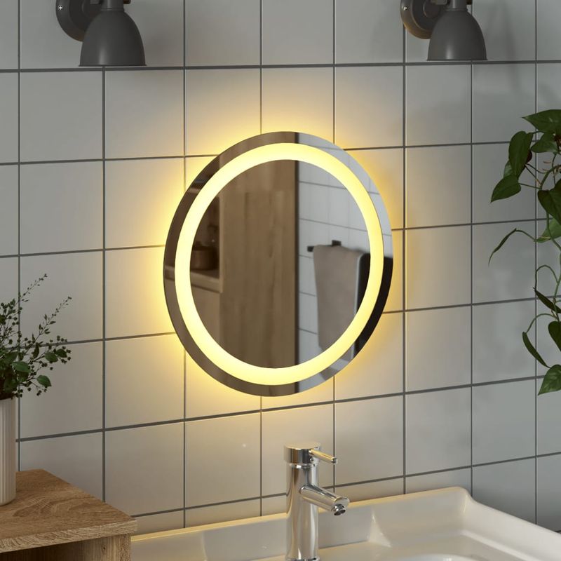 Casa si Gradina - Decoratiuni - Oglinzi - Oglinda de baie cu LED, 40 cm, rotunda - Infinity.ro