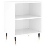 Casa si Gradina - Mobilier - Comode si corpuri - Noptiere - Noptiere, 2 buc., alb extralucios, 40x30x50 cm, lemn compozit - Infinity.ro