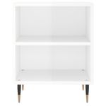 Casa si Gradina - Mobilier - Comode si corpuri - Noptiere - Noptiere, 2 buc., alb extralucios, 40x30x50 cm, lemn compozit - Infinity.ro