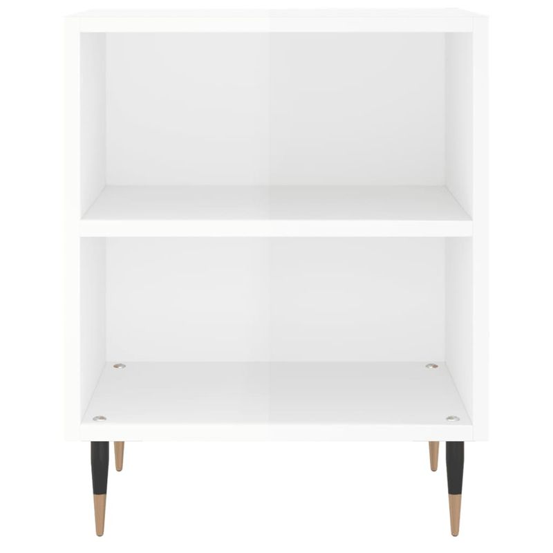 Casa si Gradina - Mobilier - Comode si corpuri - Noptiere - Noptiere, 2 buc., alb extralucios, 40x30x50 cm, lemn compozit - Infinity.ro