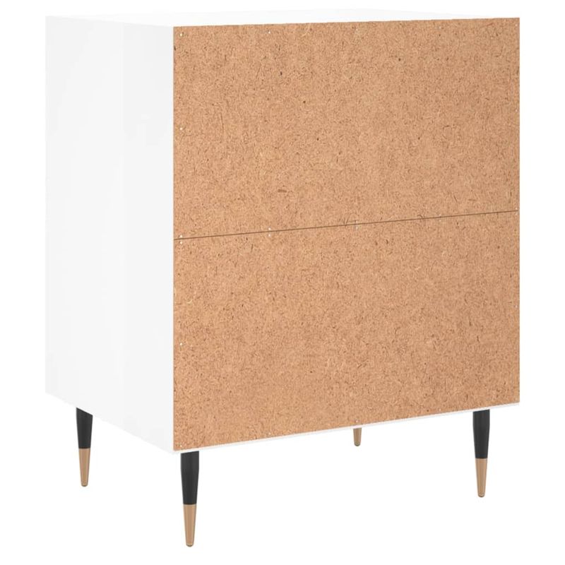 Casa si Gradina - Mobilier - Comode si corpuri - Noptiere - Noptiere, 2 buc., alb extralucios, 40x30x50 cm, lemn compozit - Infinity.ro