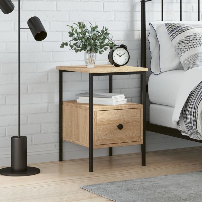 Casa si Gradina - Mobilier - Comode si corpuri - Noptiere - Noptiera, stejar sonoma, 34x36x50 cm, lemn compozit - Infinity.ro