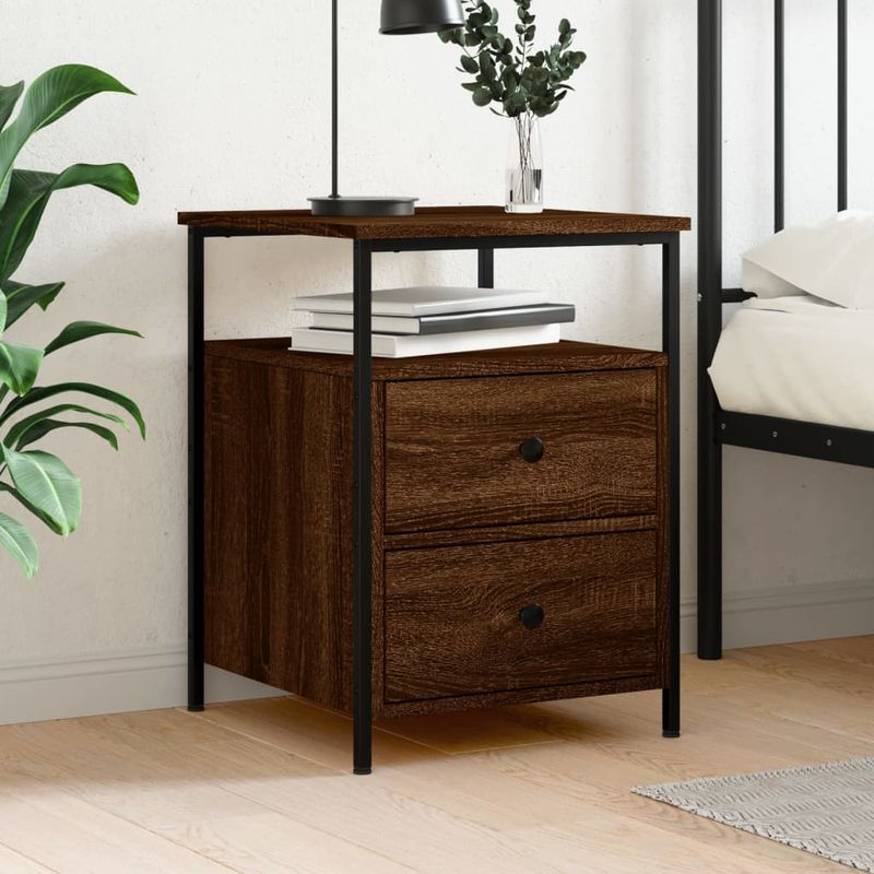 Casa si Gradina - Mobilier - Comode si corpuri - Noptiere - Noptiera, stejar maro, 44x45x60 cm, lemn compozit - Infinity.ro