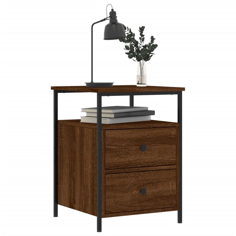 Casa si Gradina - Mobilier - Comode si corpuri - Noptiere - Noptiera, stejar maro, 44x45x60 cm, lemn compozit - Infinity.ro