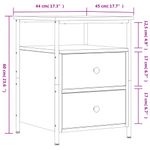 Casa si Gradina - Mobilier - Comode si corpuri - Noptiere - Noptiera, stejar maro, 44x45x60 cm, lemn compozit - Infinity.ro