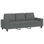Casa si Gradina - Mobilier - Canapele si coltare - Canapele - Canapea cu 3 locuri si taburet, gri inchis, 180 cm, textil - Infinity.ro