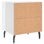 Casa si Gradina - Mobilier - Comode si corpuri - Noptiere - Noptiere, 2 buc., alb extralucios, 40x35x47,5 cm, lemn compozit - Infinity.ro