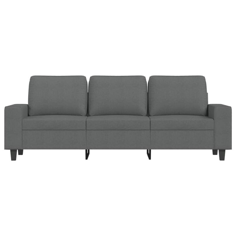 Casa si Gradina - Mobilier - Canapele si coltare - Canapele - Canapea cu 3 locuri si taburet, gri inchis, 180 cm, textil - Infinity.ro