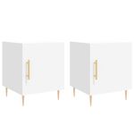 Casa si Gradina - Mobilier - Comode si corpuri - Noptiere - Noptiere, 2 buc., alb, 40x40x50 cm, lemn compozit - Infinity.ro