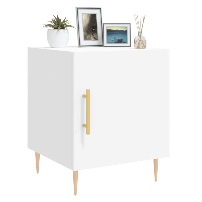 Casa si Gradina - Mobilier - Comode si corpuri - Noptiere - Noptiere, 2 buc., alb, 40x40x50 cm, lemn compozit - Infinity.ro