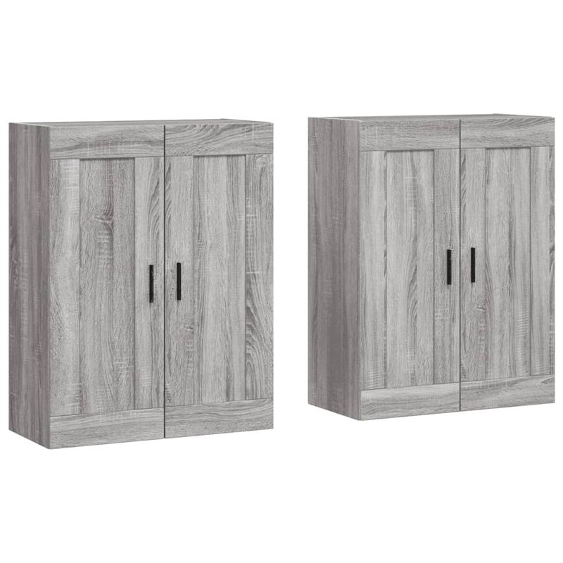 Casa si Gradina - Mobilier - Comode si corpuri - Comode - Dulapuri montate pe perete, 2 buc, gri Sonoma, lemn prelucrat - Infinity.ro