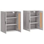 Casa si Gradina - Mobilier - Comode si corpuri - Comode - Dulapuri montate pe perete, 2 buc, gri Sonoma, lemn prelucrat - Infinity.ro