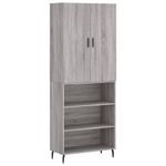 Casa si Gradina - Mobilier - Comode si corpuri - Comode - Dulap inalt, gri sonoma, 69,5x34x180 cm, lemn compozit - Infinity.ro