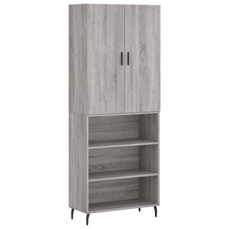 Casa si Gradina - Mobilier - Comode si corpuri - Comode - Dulap inalt, gri sonoma, 69,5x34x180 cm, lemn compozit - Infinity.ro