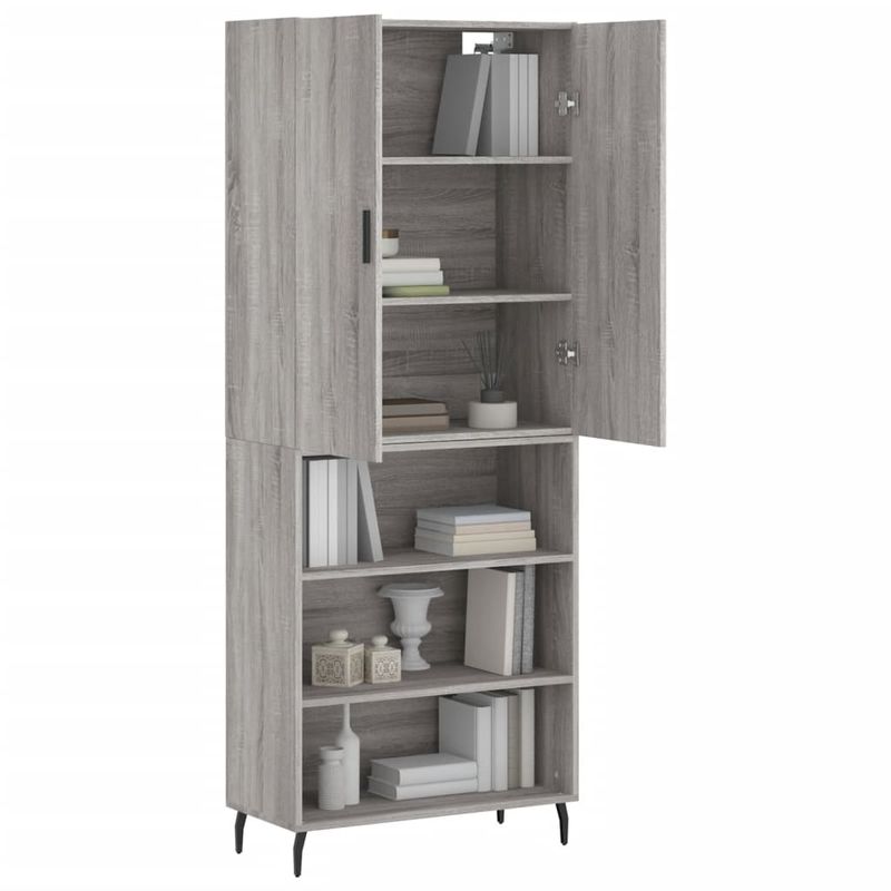 Casa si Gradina - Mobilier - Comode si corpuri - Comode - Dulap inalt, gri sonoma, 69,5x34x180 cm, lemn compozit - Infinity.ro