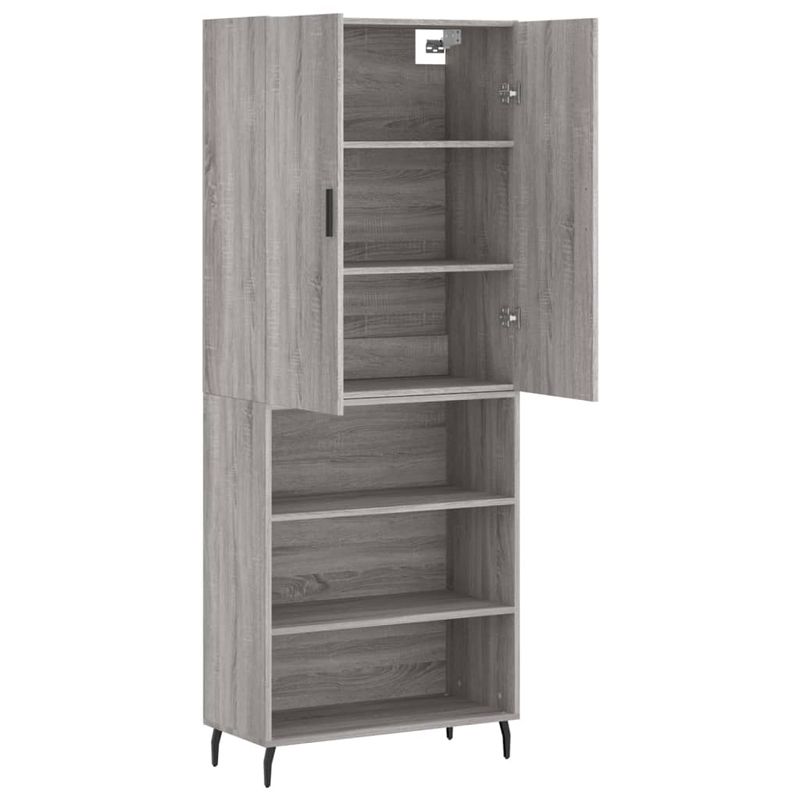 Casa si Gradina - Mobilier - Comode si corpuri - Comode - Dulap inalt, gri sonoma, 69,5x34x180 cm, lemn compozit - Infinity.ro