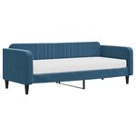 Casa si Gradina - Mobilier - Paturi si accesorii - Paturi - Pat de zi cu saltea, albastru, 90x200 cm, catifea - Infinity.ro
