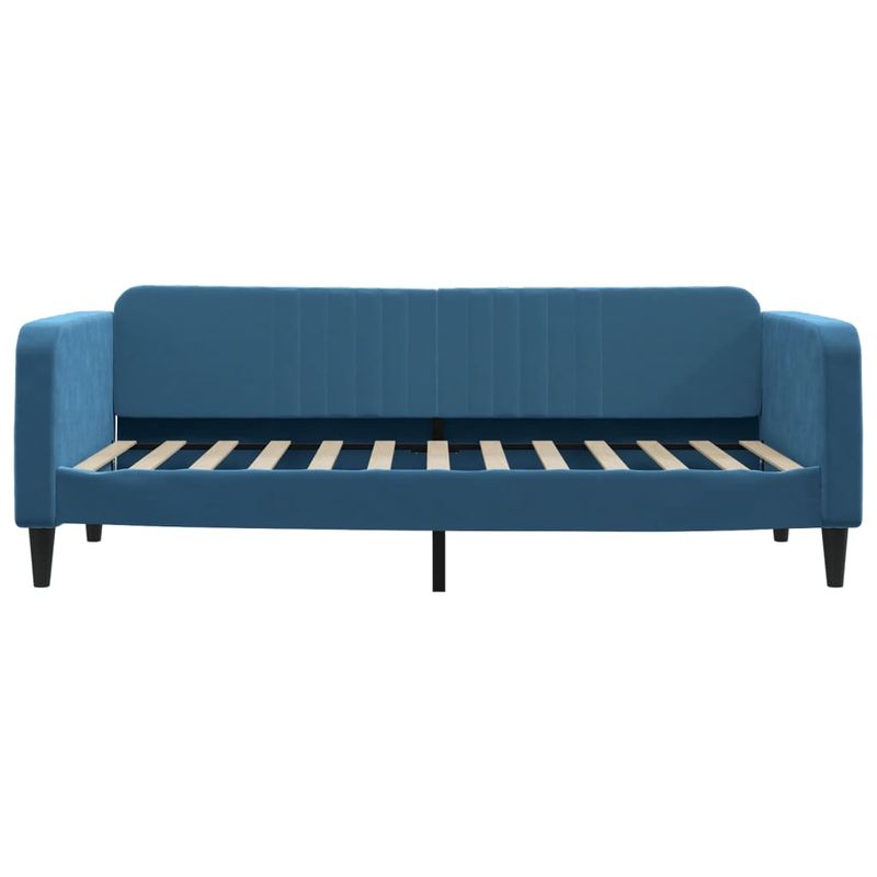 Casa si Gradina - Mobilier - Paturi si accesorii - Paturi - Pat de zi cu saltea, albastru, 90x200 cm, catifea - Infinity.ro