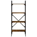 Casa si Gradina - Mobilier - Biblioteci si rafturi - Biblioteci - Biblioteca cu 4 niveluri, stejar fumuriu, 56x31,5x138,5 cm lemn - Infinity.ro