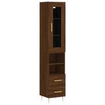 Casa si Gradina - Mobilier - Comode si corpuri - Comode - Dulap inalt, stejar maro, 34,5x34x180 cm, lemn prelucrat - Infinity.ro