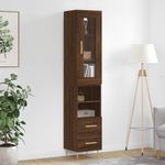 Casa si Gradina - Mobilier - Comode si corpuri - Comode - Dulap inalt, stejar maro, 34,5x34x180 cm, lemn prelucrat - Infinity.ro