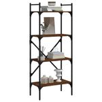 Casa si Gradina - Mobilier - Biblioteci si rafturi - Biblioteci - Biblioteca cu 4 niveluri, stejar maro, 56x31,5x138,5 cm, lemn - Infinity.ro