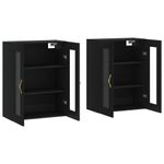 Casa si Gradina - Mobilier - Comode si corpuri - Comode - Dulapuri montate pe perete, 2 buc, negru, lemn prelucrat - Infinity.ro