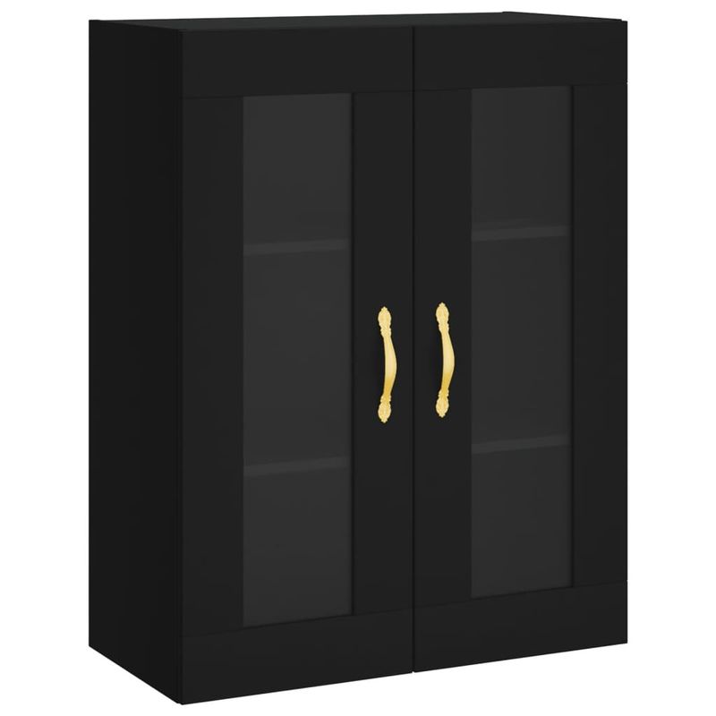 Casa si Gradina - Mobilier - Comode si corpuri - Comode - Dulapuri montate pe perete, 2 buc, negru, lemn prelucrat - Infinity.ro